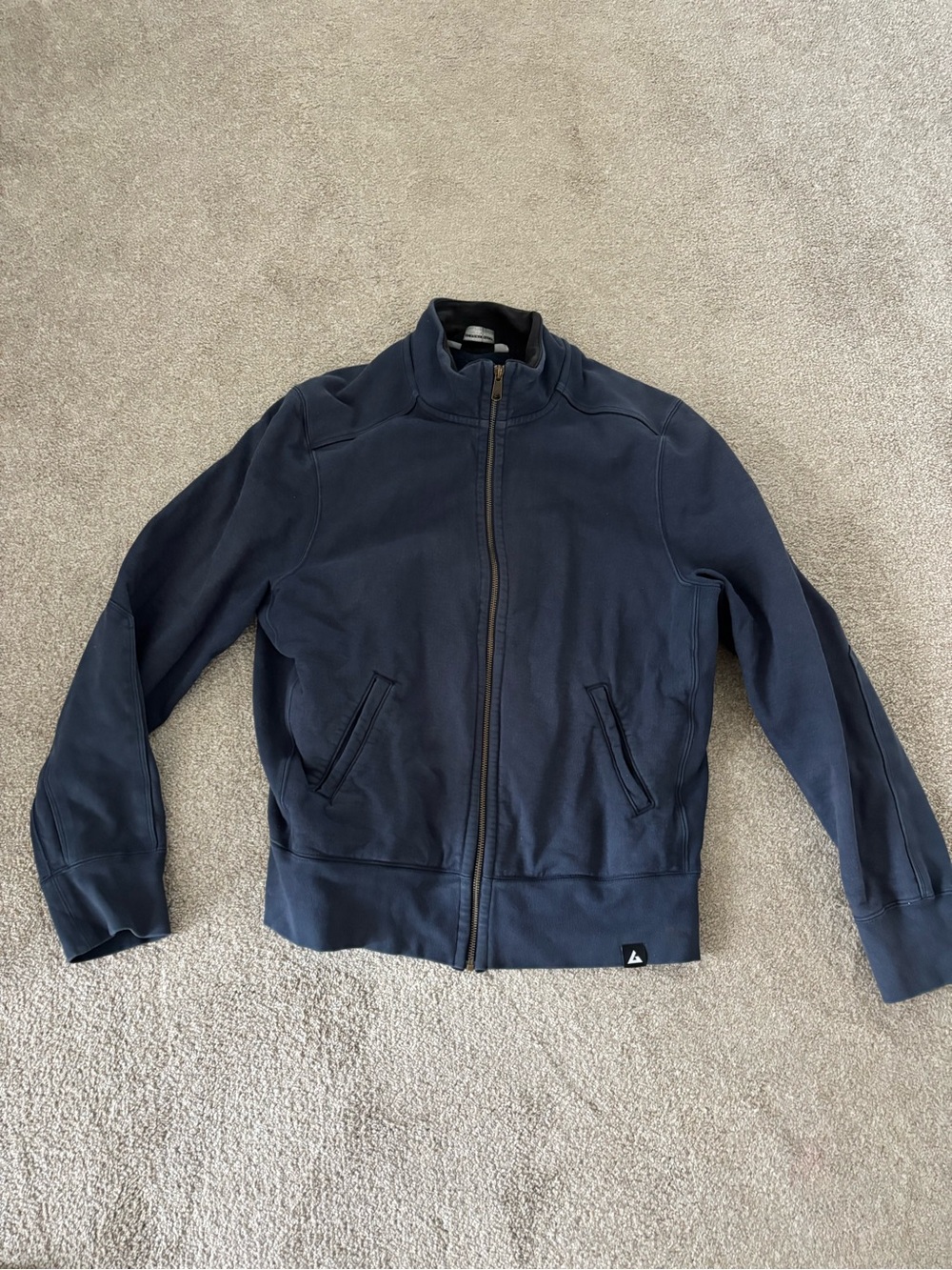 American Giant Men’s Moto Full Zip-Up Jacket - Large/Navy